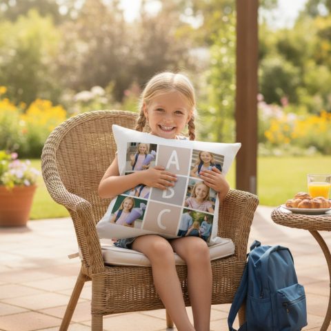 Fotokissen zur Einschulung mit sechs Bildern