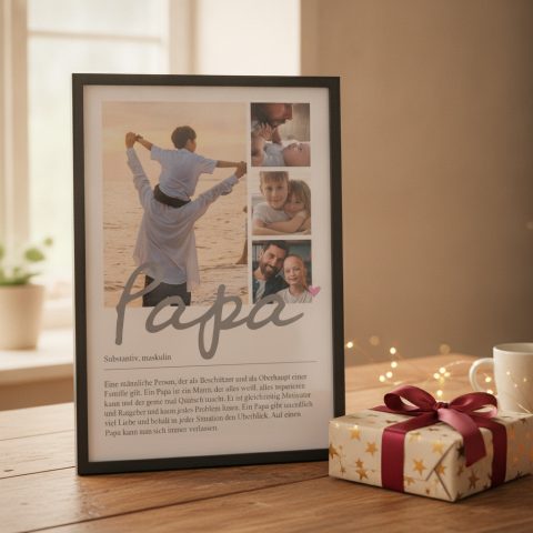Definition Papa Poster mit eigenen Fotos in A4