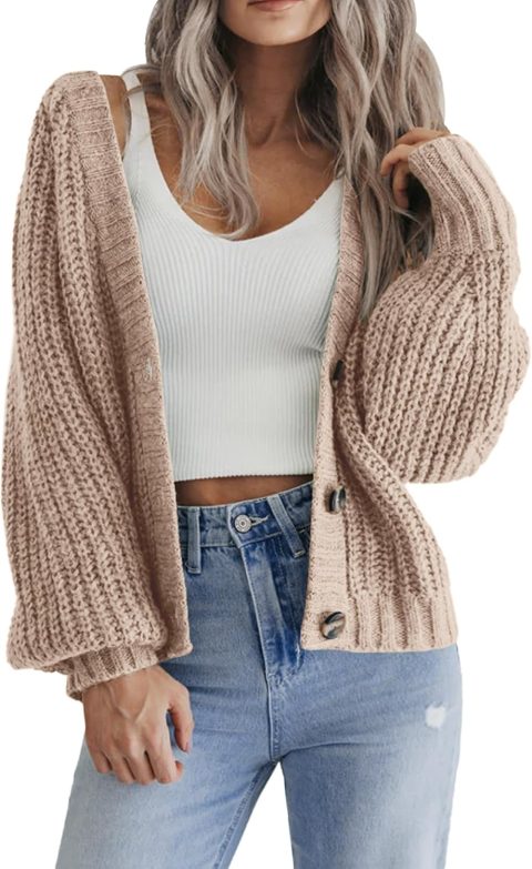 Kurze Strickjacke mit V-Ausschnitt – Bolero-Cardigan zum Drüberziehen