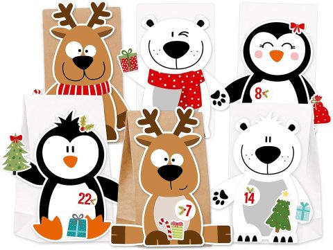 Adventskalender-Bastelset zum Befüllen für Kinder