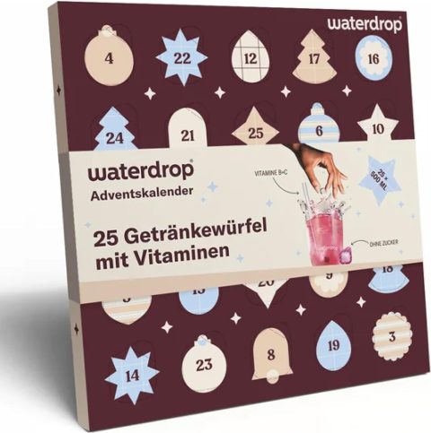 Zuckerfreier Getränke-Adventskalender für Wasser-Fans