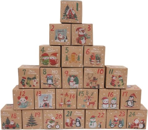 Adventskalender-Schachteln zum Selbstbefüllen