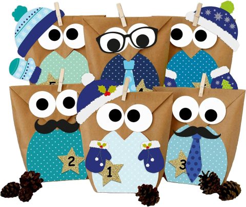 Adventskalender zum Befüllen – Eulen zum Basteln