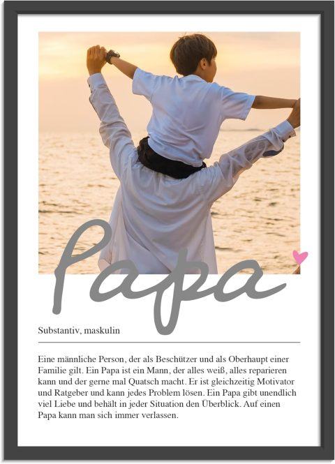 Personalisiertes Foto-Poster für Papa mit eigenem Bild