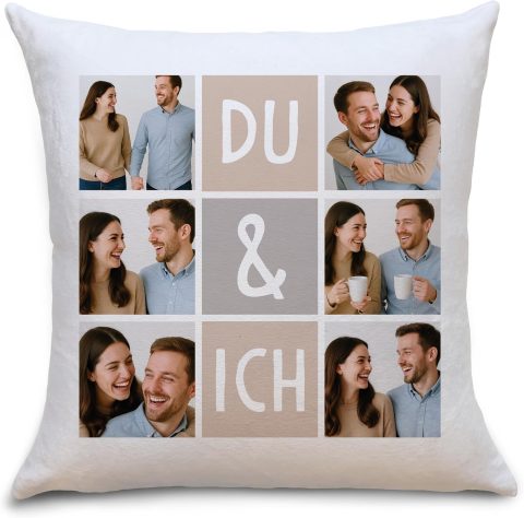 Personalisiertes Fotokissen für Paare zu Weihnachten