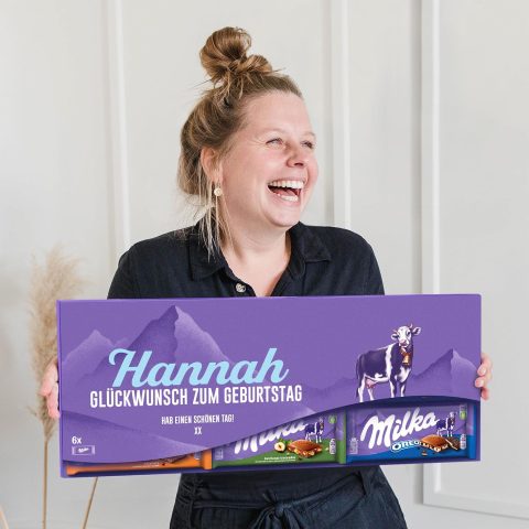 Personalisierte Milka-Tafeln als süßes Geschenk