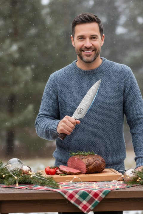Küchenmesser mit Gravur – Geschenk für Papa