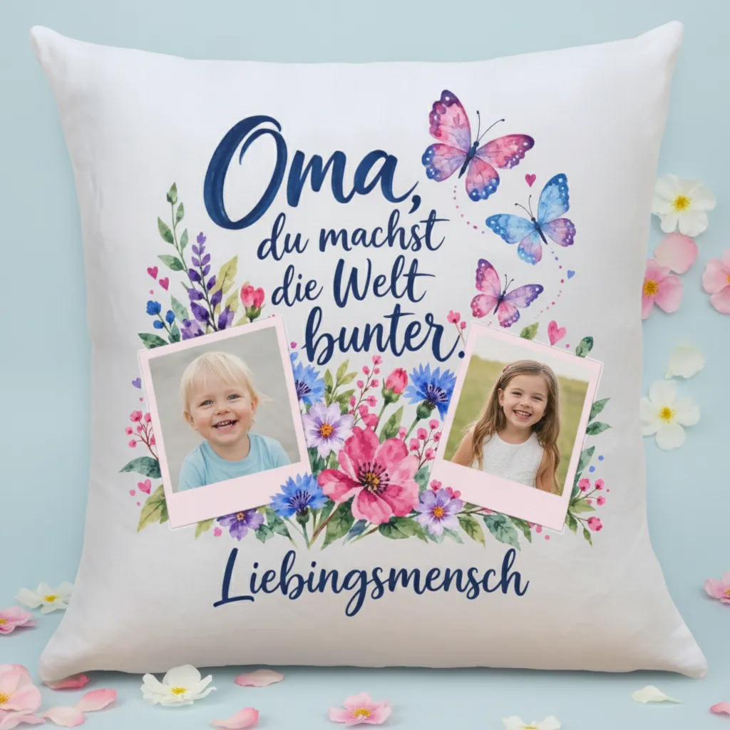 Personalisiertes Kissen zum Geburtstag der Oma – Bild 9