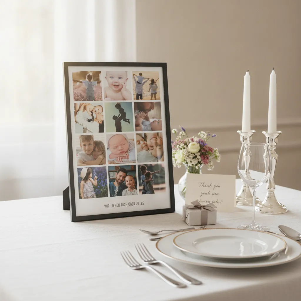 Fotocollage im Rahmen als Geburtstagsgeschenk für Mama – Bild 8