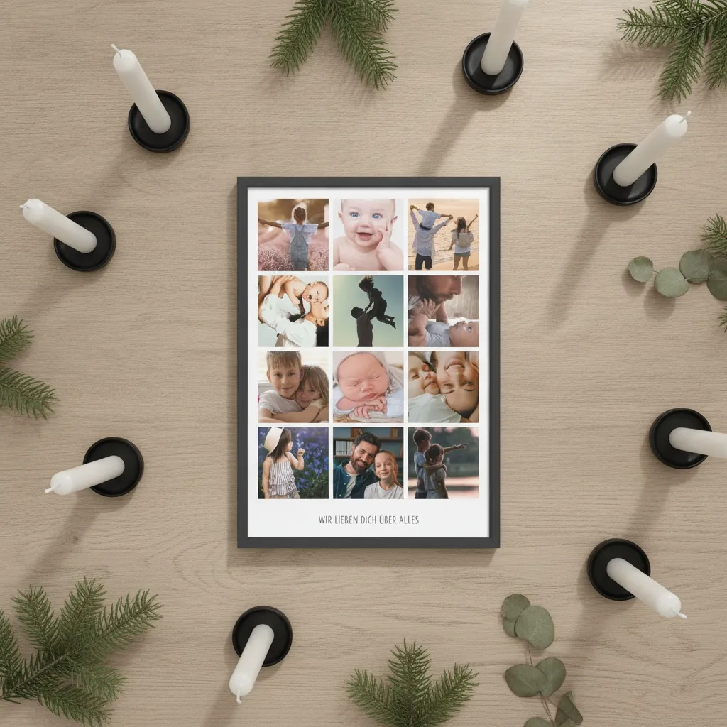 Fotocollage im Rahmen als Geburtstagsgeschenk für Mama – Bild 5