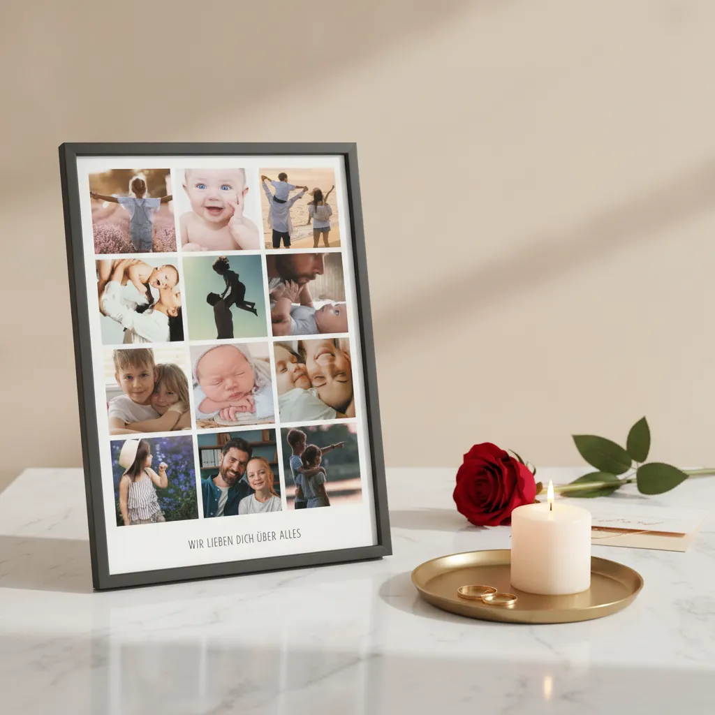Fotocollage im Rahmen als Geburtstagsgeschenk für Mama – Bild 10