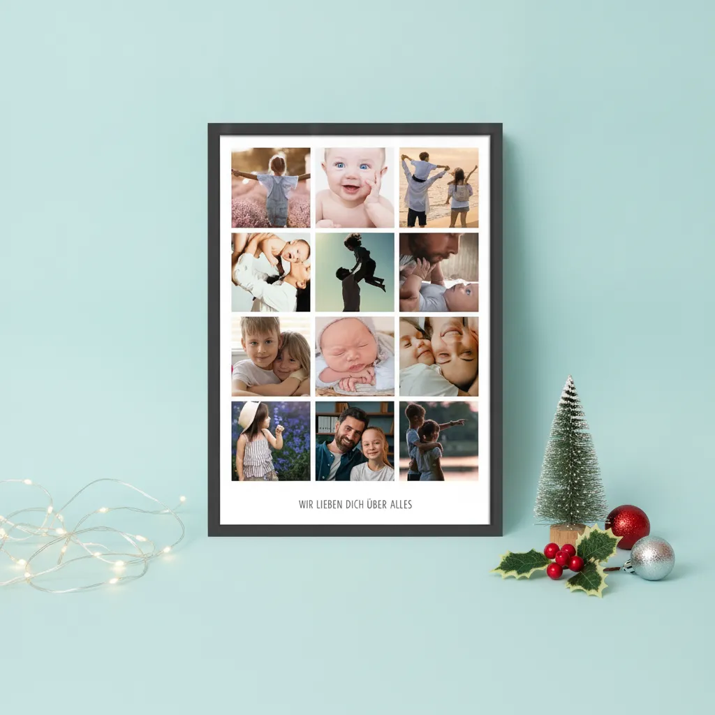 Fotocollage im Rahmen als Geburtstagsgeschenk für Mama – Bild 11