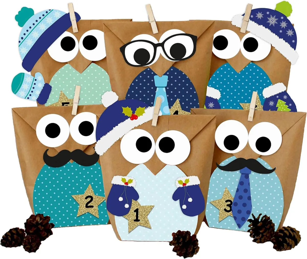Adventskalender zum Befüllen – Eulen zum Basteln