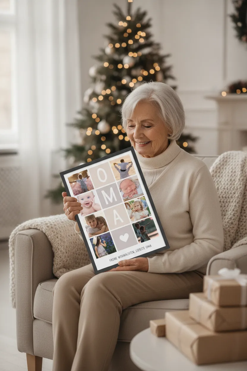 Persönliche Fotocollage für Oma – Geschenk zu Weihnachten