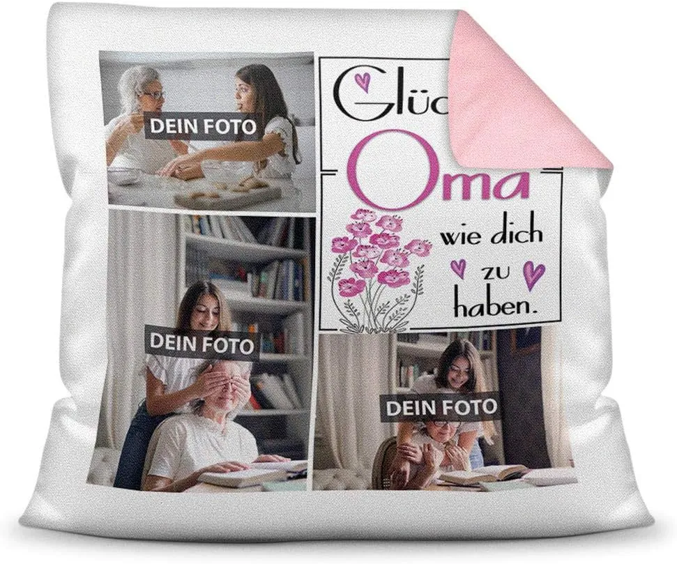 Foto-Kissen für Oma – persönliches Geschenk
