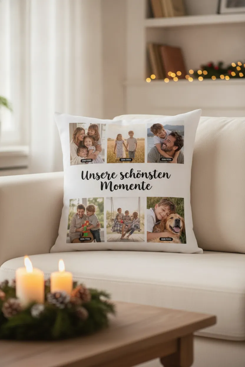 Fotokissen im Advent verschenken
